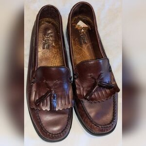 Bass Weejuns Marietta II Leather Upper Brown Tassel Kiltie Loafers
